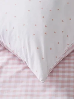 Merkbeddengoed*The White Company - Omkeerbare tweepersoons dekbedovertrekset met gingham-ruit