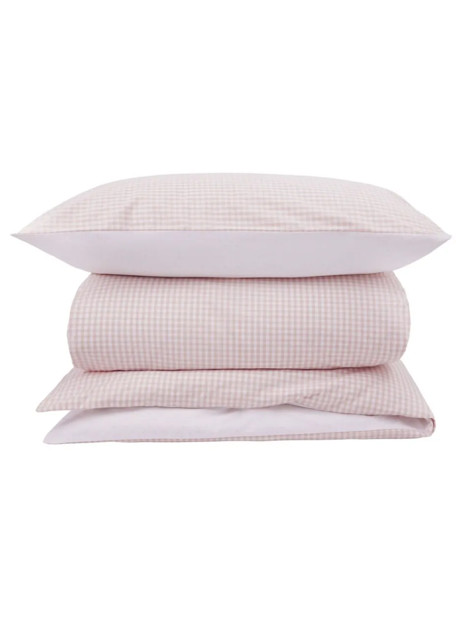 Merkbeddengoed*The White Company - Omkeerbare tweepersoons dekbedovertrekset met gingham-ruit