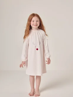 Nachtponnen|The White Company - Roze Jingles nachthemd met stippen