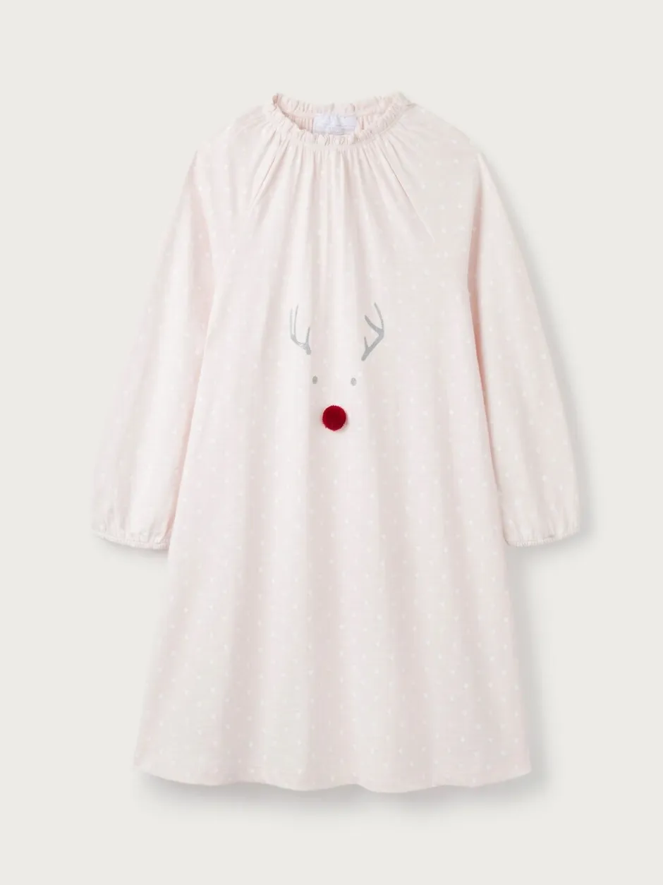 Nachtponnen|The White Company - Roze Jingles nachthemd met stippen
