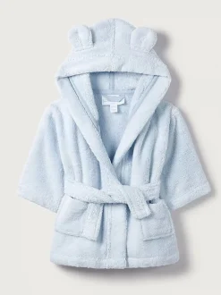 Kamerjassen*The White Company Blue Bear Baby 100% Cotton Robe