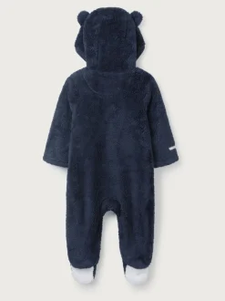 Rompertjes En Tuinbroeken|The White Company marineblauwe romper van fleece