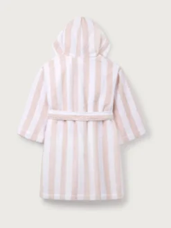 Kamerjassen|The White Company Natural 100% Cotton Wide Stripe Towelling Robe