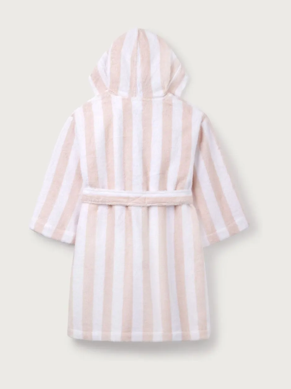 Kamerjassen|The White Company Natural 100% Cotton Wide Stripe Towelling Robe
