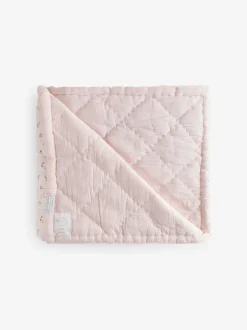 Babyartikelen En Slaapzakken |The White Company Single Reversible Floral Quilt Blanket