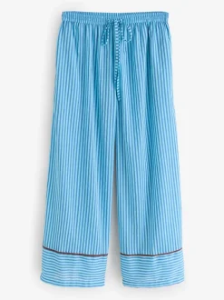 Pyjama's*Their Nibs Skinny Stripe Cotton Voile Oversized Long Pyjamas Set