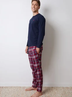 Pyjama's*Threadbare - Set van 2 lange ruit pyjama's
