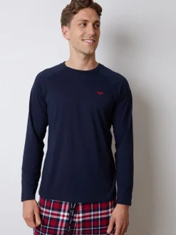 Pyjama's*Threadbare - Set van 2 lange ruit pyjama's