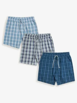 Shorts|Threadbare Check 100% Cotton Lounge Shorts 3 Pack