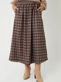 Rokken|Threadbare Check Pull On Midaxi Skirt