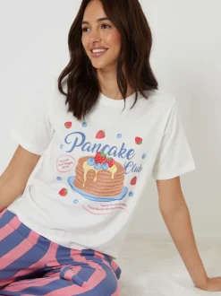 Pyjama's|Loungewear|Threadbare Graphic Print Short Sleeve Pyjamas Set