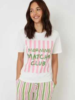 Pyjama's|Loungewear|Threadbare Graphic Print Short Sleeve Pyjamas Set