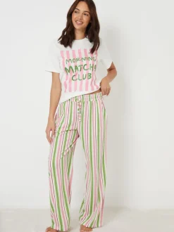 Pyjama's|Loungewear|Threadbare Graphic Print Short Sleeve Pyjamas Set