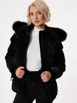 Jassen En Jacks|Threadbare High Shine Belted Parka Ski Jacket