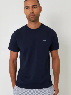 Pyjama's*Threadbare Short Sleeve Top & Stripe Trousers Pyjamas Set