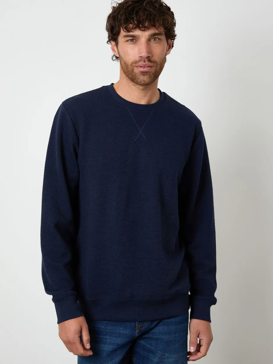 Sweaters En Hoody´S|Sweaters En Hoody´S|Threadbare Textured Crew Neck Sweatshirt