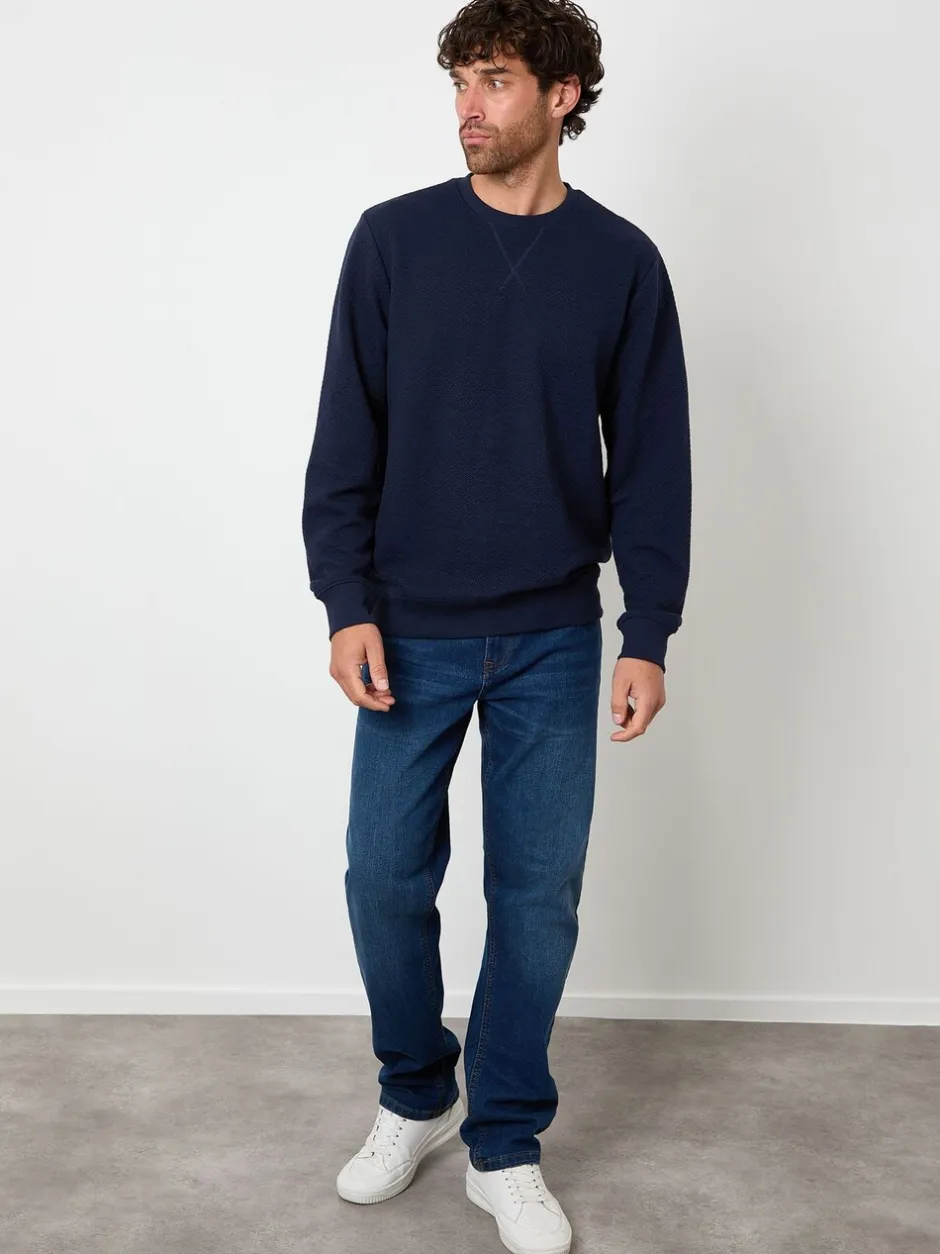 Sweaters En Hoody´S|Sweaters En Hoody´S|Threadbare Textured Crew Neck Sweatshirt