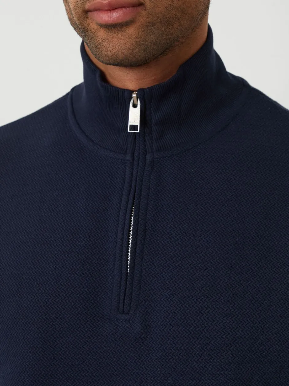 Sweaters En Hoody´S|Sweaters En Hoody´S|Threadbare Textured Quarter Zip Sweatshirt