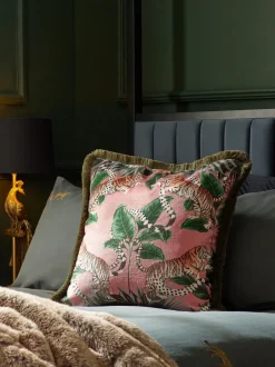 Kussentjes En Plaids|Kussentjes En Plaids*Next Tiger Print Velvet Cushion