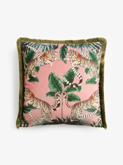 Kussentjes En Plaids|Kussentjes En Plaids*Next Tiger Print Velvet Cushion