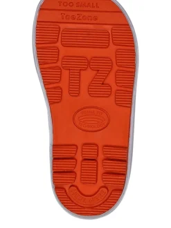 Laarzen|Toezone - Oranje regenlaarzen met camouflageprint en gestrikte bovenkant