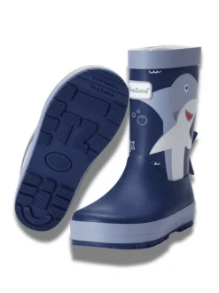 Laarzen|Toezone Boys Blue Shark Waterproof Wellies