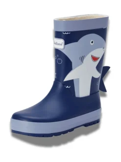 Laarzen|Toezone Boys Blue Shark Waterproof Wellies