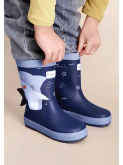 Laarzen|Toezone Boys Blue Shark Waterproof Wellies