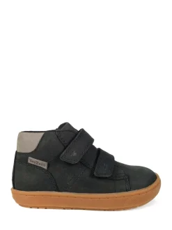 Boots*Toezone Grayson zwarte nubuckleren jongenslaarzen met klittenbandsluiting