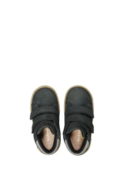 Boots*Toezone Grayson zwarte nubuckleren jongenslaarzen met klittenbandsluiting