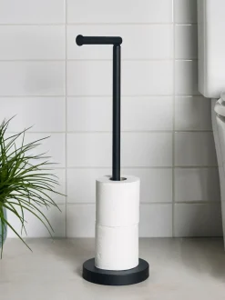 Badkameraccessoires|Next Toiletrolhouder met roterende bovenkant Zwart