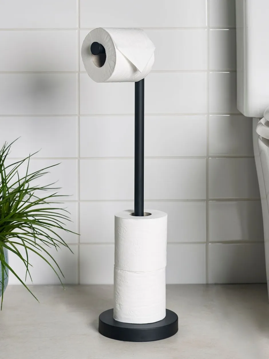 Badkameraccessoires|Next Toiletrolhouder met roterende bovenkant Zwart