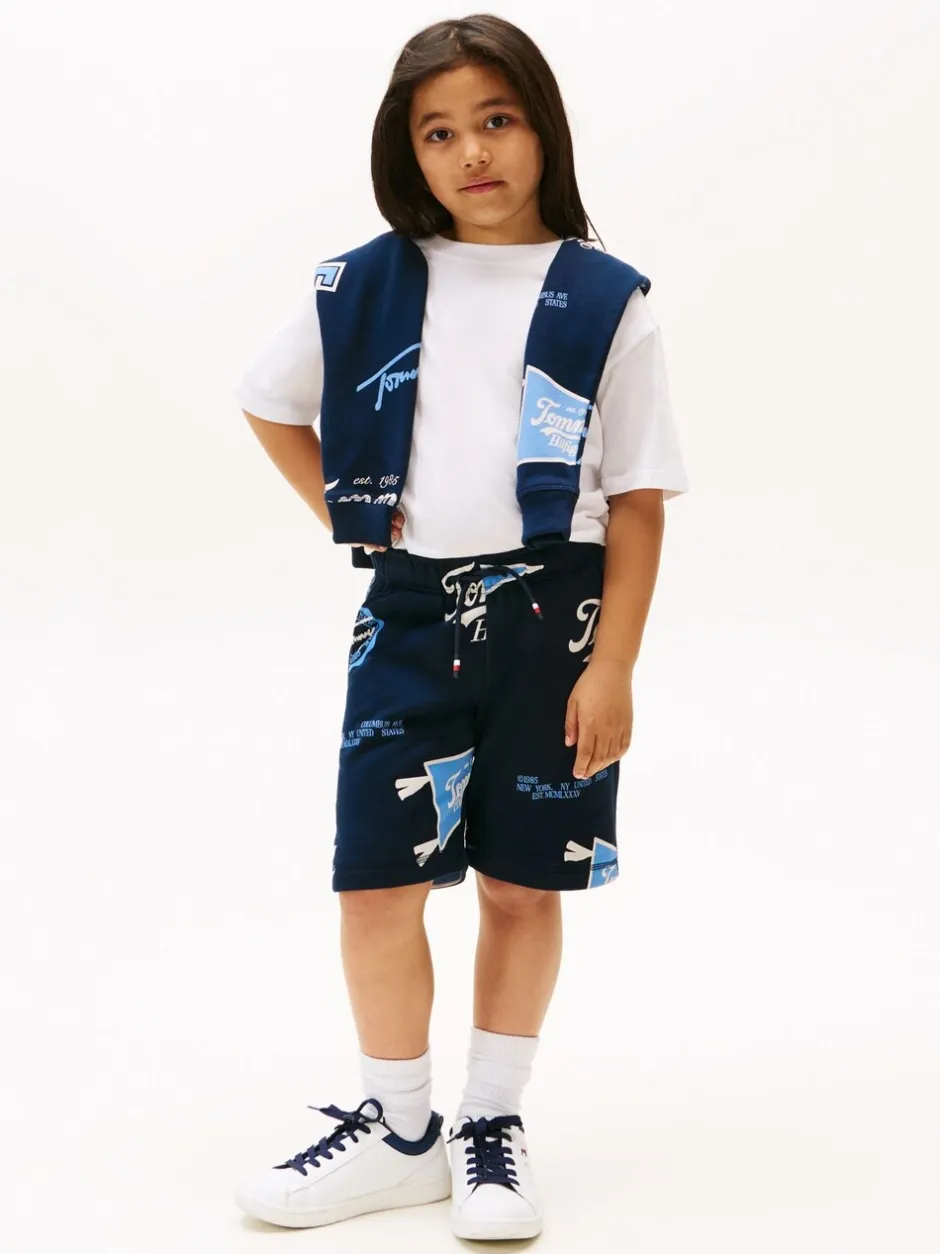 Shorts|Tommy Hilfiger All-Over Logo Print Sweat Shorts