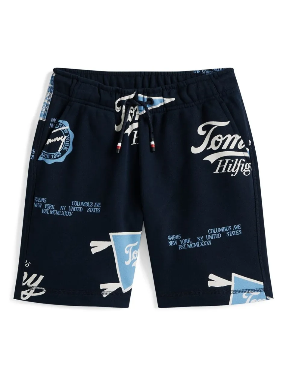 Shorts|Tommy Hilfiger All-Over Logo Print Sweat Shorts