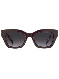 Zonnebril*Tommy Hilfiger Cat Eye Sunglasses in Burgundy and Pink Havana