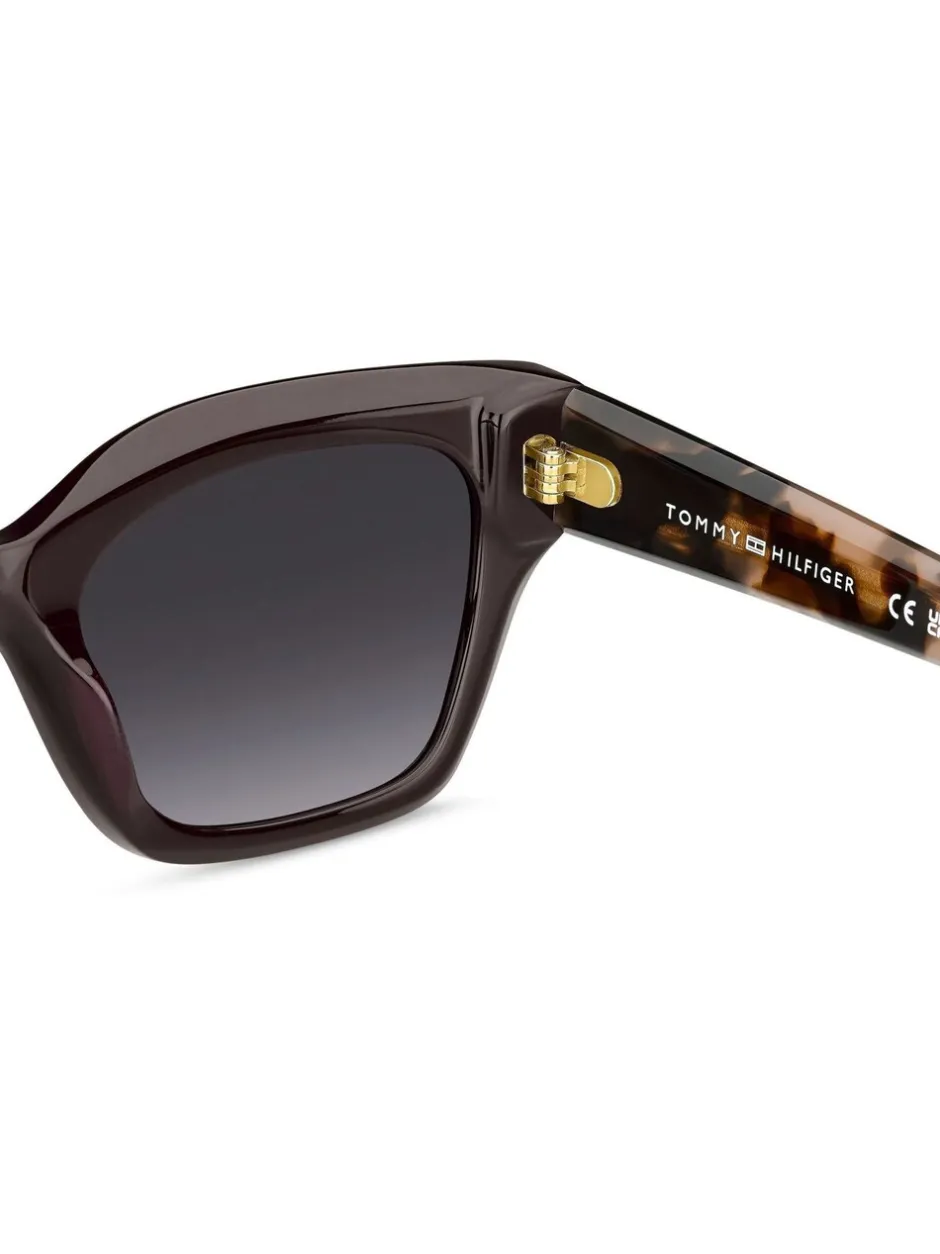 Zonnebril*Tommy Hilfiger Cat Eye Sunglasses in Burgundy and Pink Havana