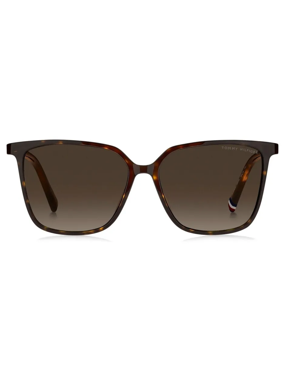 Zonnebril|Tommy Hilfiger Cat Eye Sunglasses in Havana
