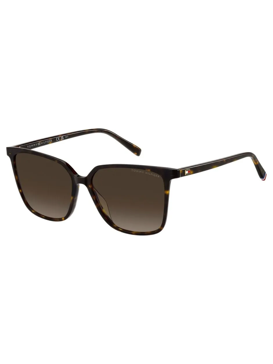 Zonnebril|Tommy Hilfiger Cat Eye Sunglasses in Havana
