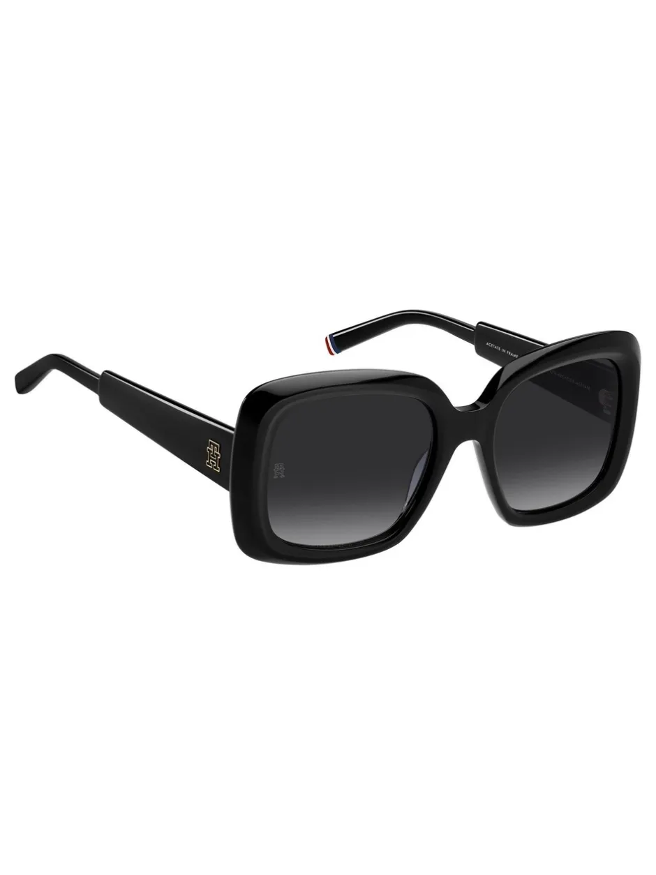Zonnebril|Tommy Hilfiger oversized zonnebril met vierkant montuur