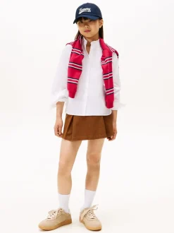 Overhemden En Blouses|Tommy Hilfiger Ruffle Collar Poplin Relaxed Fit Blouse