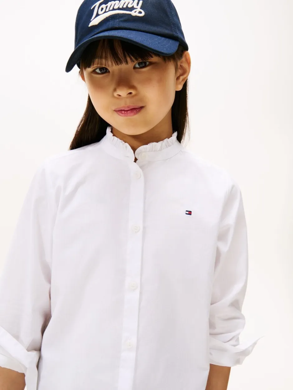 Overhemden En Blouses|Tommy Hilfiger Ruffle Collar Poplin Relaxed Fit Blouse