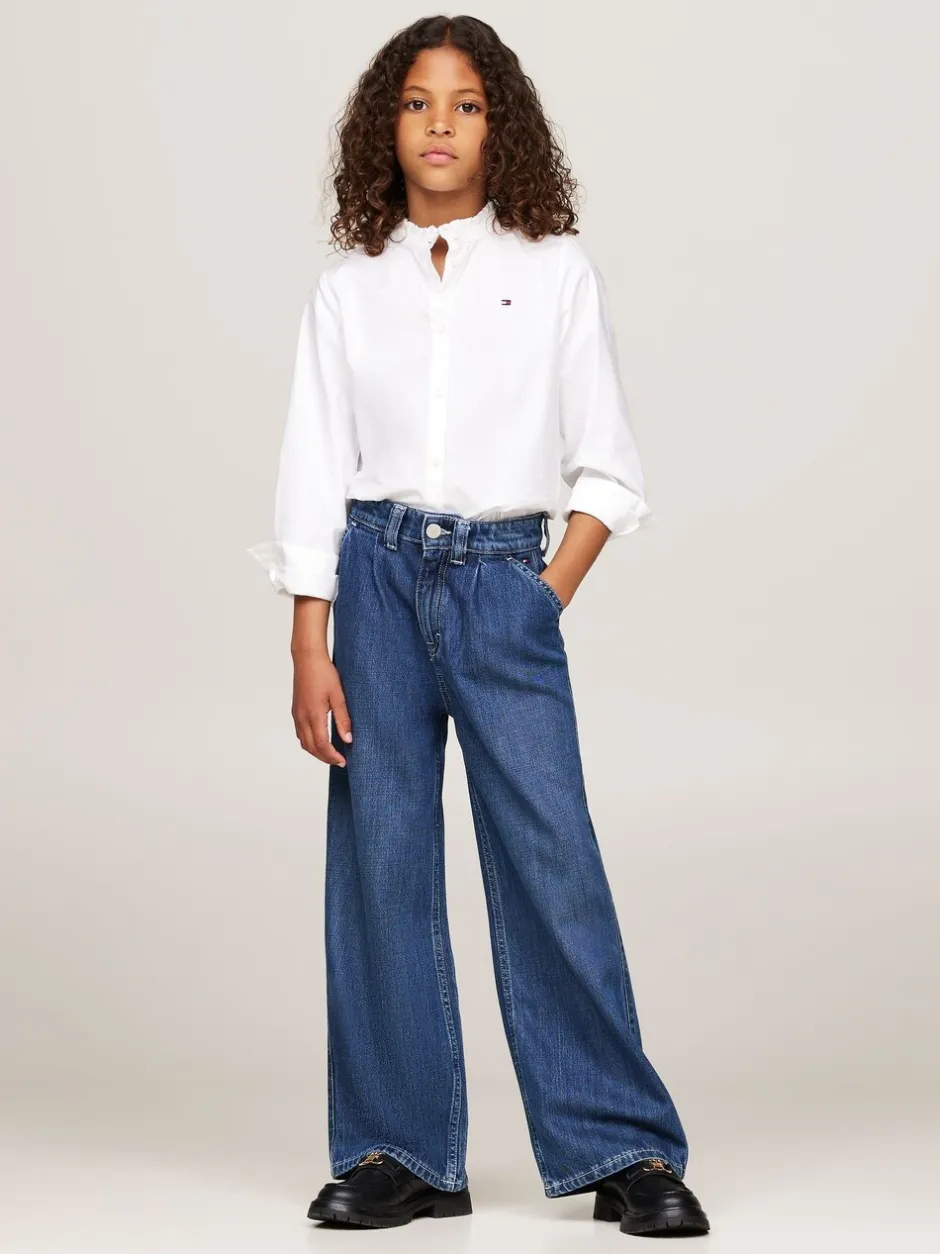 Overhemden En Blouses|Tommy Hilfiger Ruffle Collar Poplin Relaxed Fit Blouse