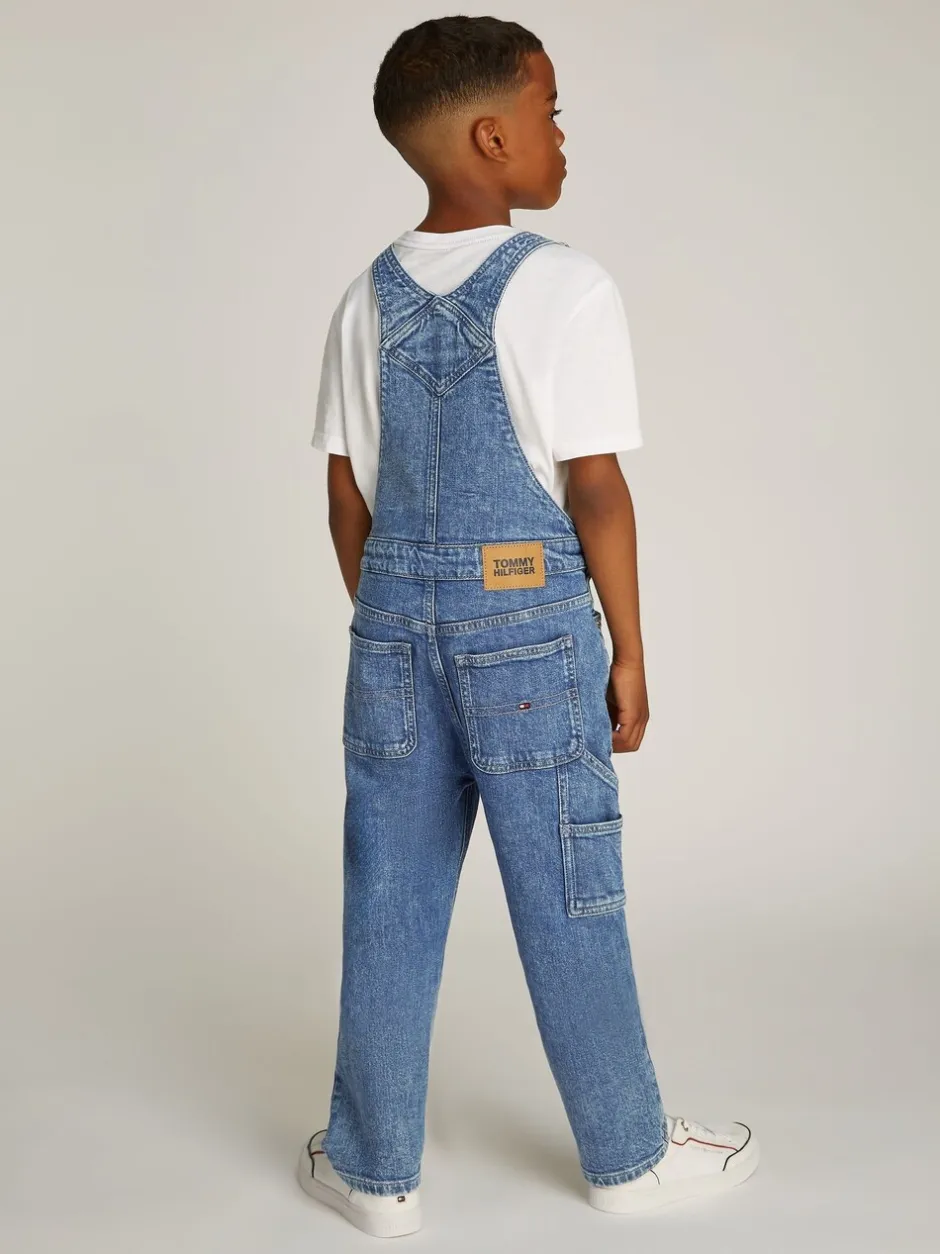 Tuinbroeken|Tommy Hilfiger uniseks denim timmermans bretelbroeken