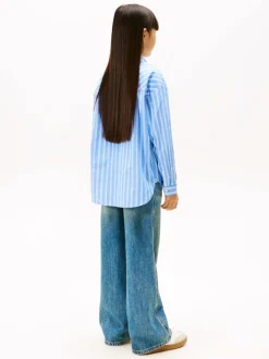 Overhemden En Blouses|Tommy Hilfiger Varsity Relaxed Fit Stripe Poplin Shirt