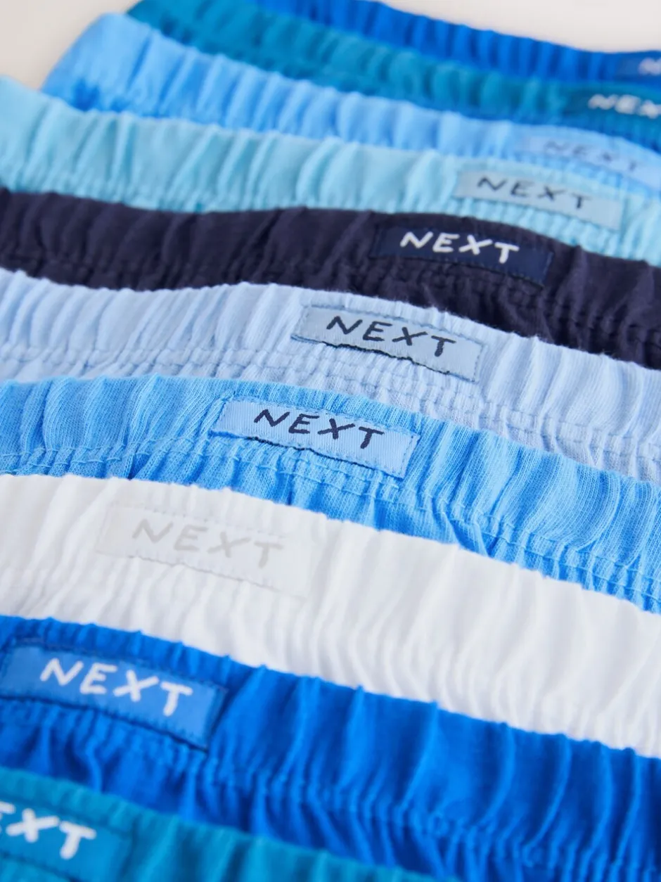Ondergoed|Next - 100% katoenen slip verpakking van 10 (1,5 - 16 jr) Tonaal blauw