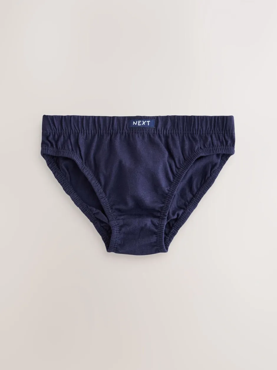 Ondergoed|Next - 100% katoenen slip verpakking van 10 (1,5 - 16 jr) Tonaal blauw