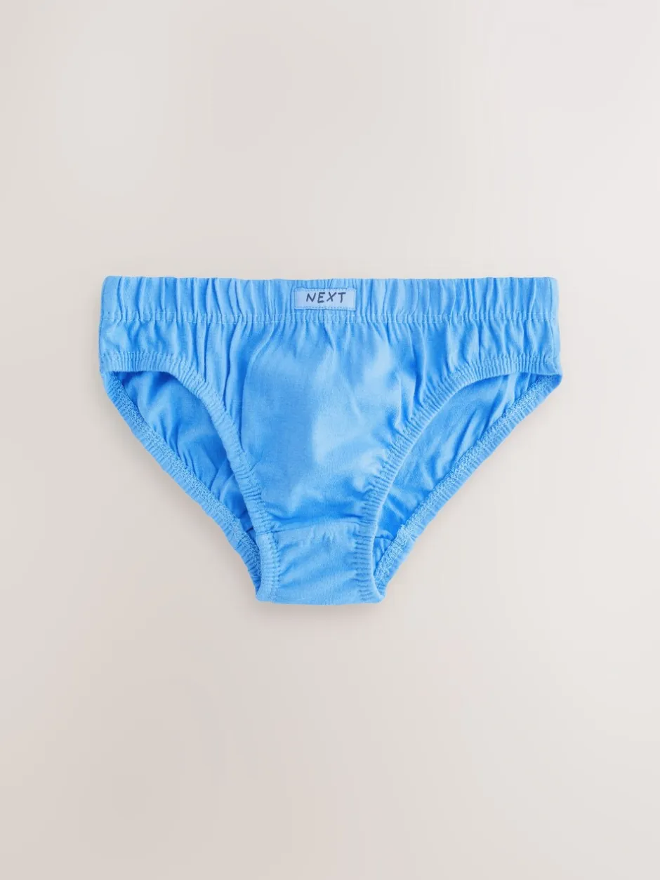 Ondergoed|Next - 100% katoenen slip verpakking van 10 (1,5 - 16 jr) Tonaal blauw