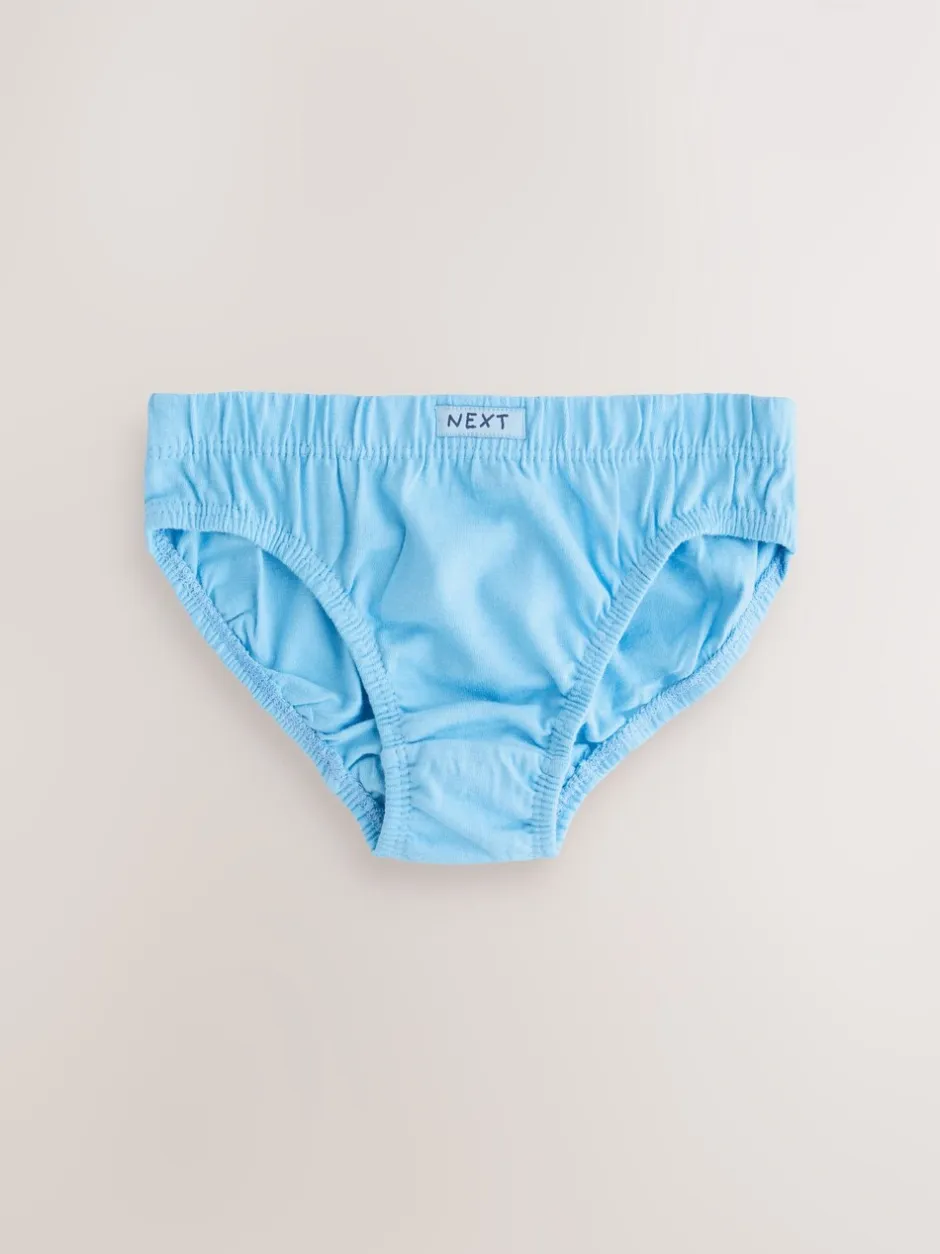 Ondergoed|Next - 100% katoenen slip verpakking van 10 (1,5 - 16 jr) Tonaal blauw