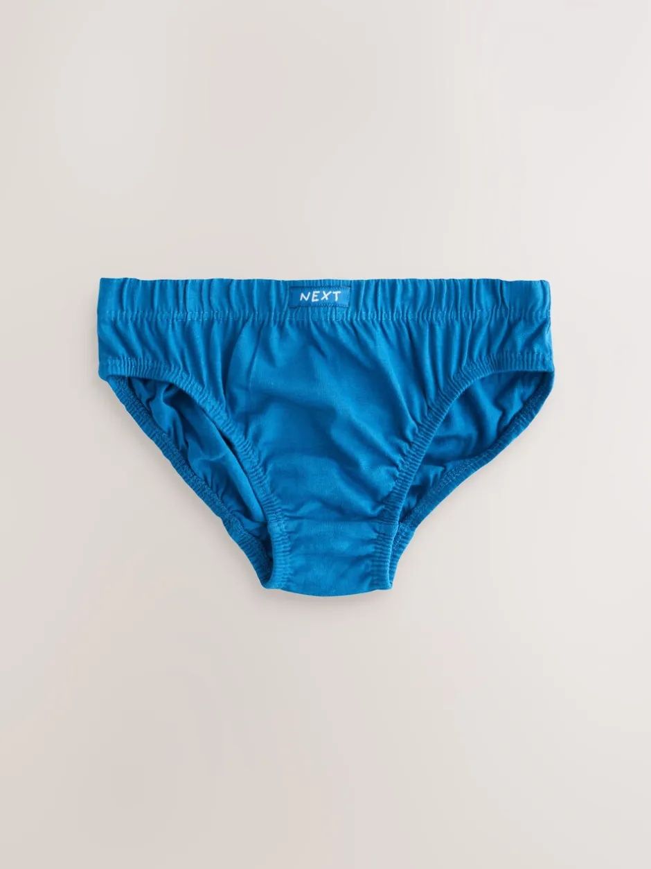 Ondergoed|Next - 100% katoenen slip verpakking van 10 (1,5 - 16 jr) Tonaal blauw
