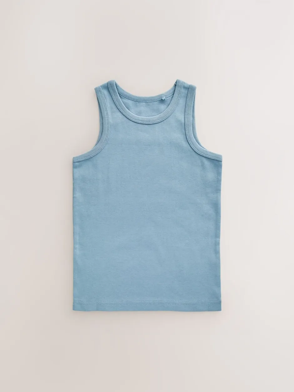 Tops|Multipacks*Next - Katoenen hemdjes 10 stuks (1,5-16jr) Tonaal blauw